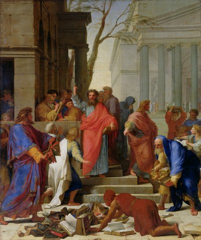 El sermón de San Pablo en Éfeso, 1649 de Eustache Le Sueur